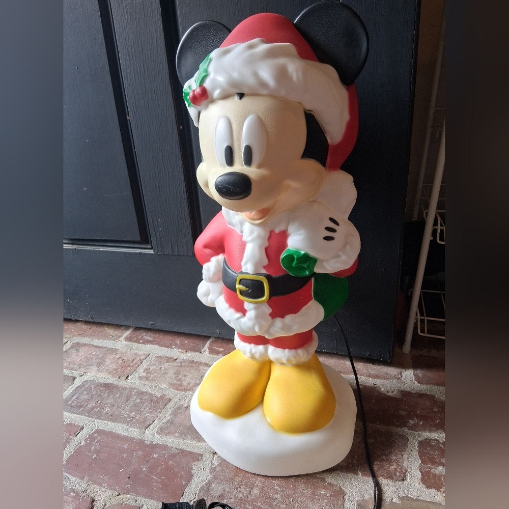 Disney Mickey Mouse As Santa Blow Mold